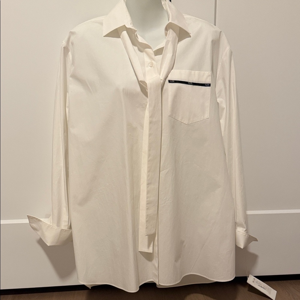 Valentino White Casual Button Down Shirt